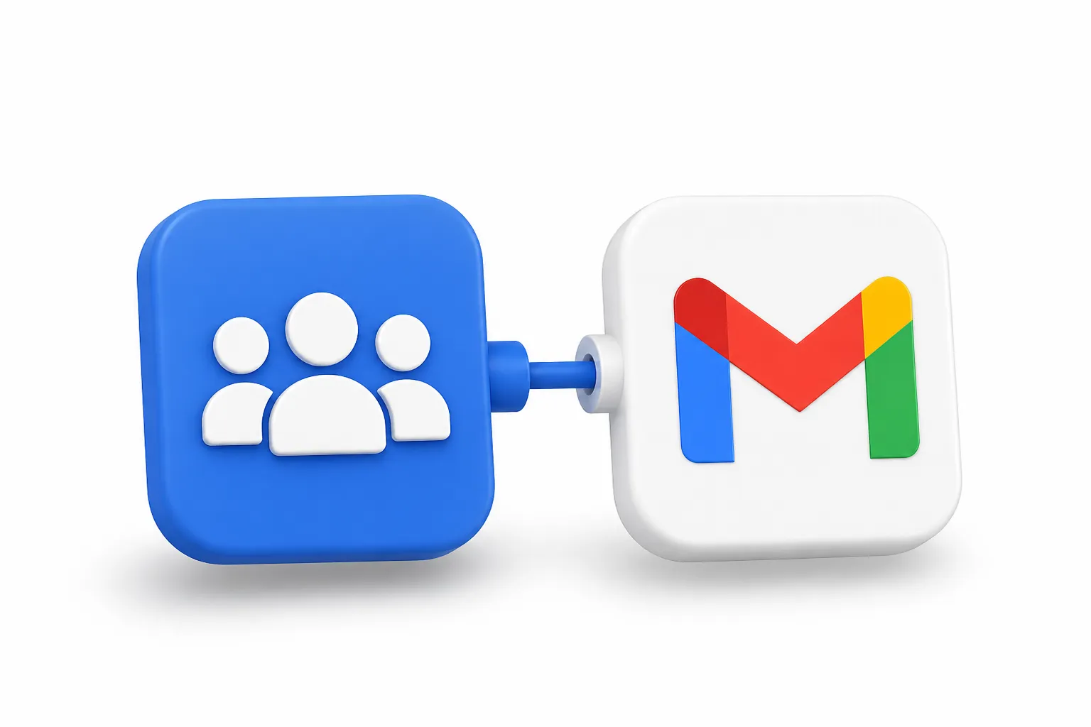 Een moderne visuele weergave van een naadloze koppeling tussen CRM en Gmail voor efficiënter klantbeheer.
